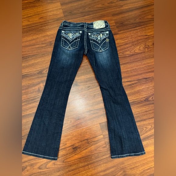 Miss Me Dark Blue Flare Jeans – Embellished Pockets Size: 26 | Miss Me - Picture 2 of 13
